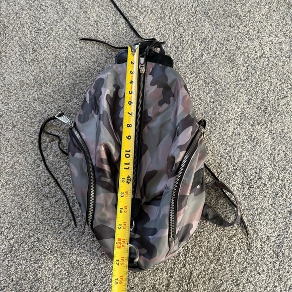 Rebecca Minkoff Green Camo Julian Nylon Leather Trim Backpack Tassel Zip Pull main image 4